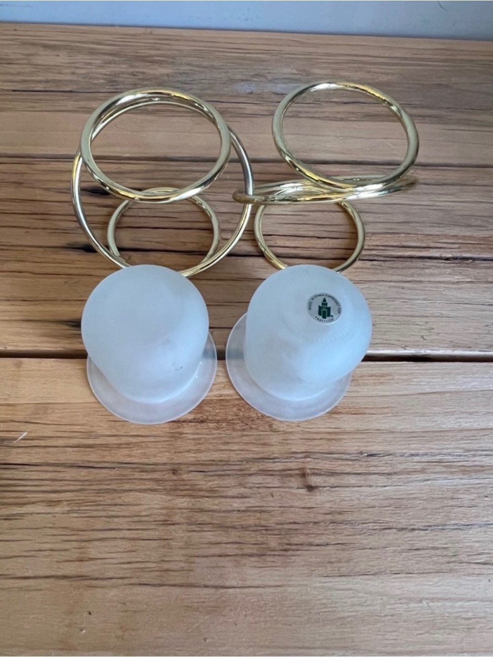 Gold and Frosted Glass Spiral Candle Holders - Set of 2 - Picture 7 of 9